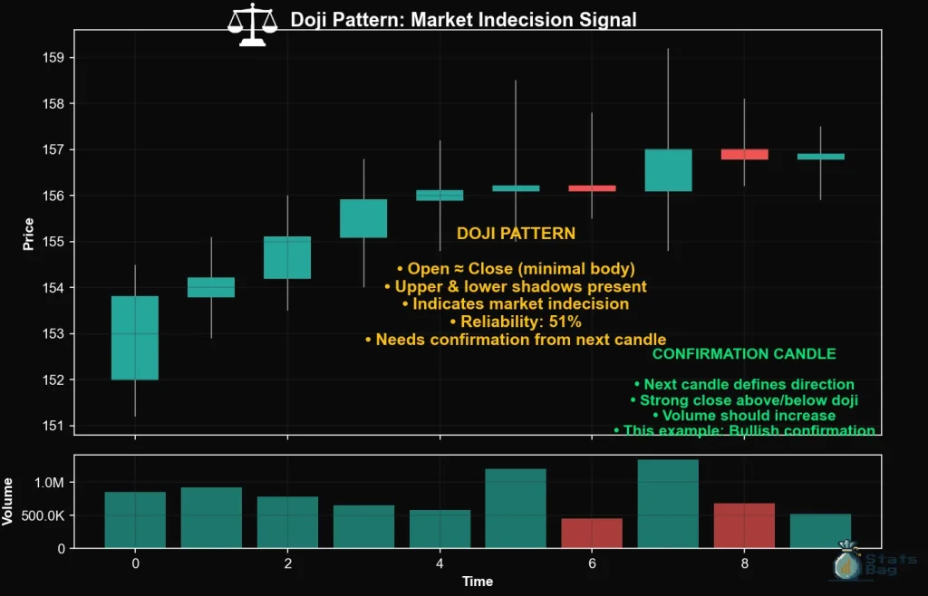 Doji Pattern: Market Indecision Signal